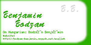 benjamin bodzan business card